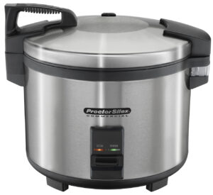 Arrocera comercial de 60 tazas/14 lts. Una vez cocido mantiene caliente el arroz