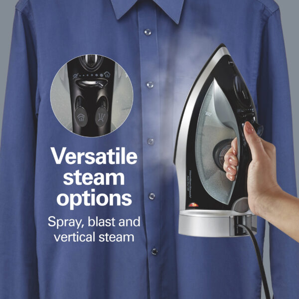 Opciones de vapor versátiles de ráfaga, spray y vapor vertical